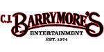 C.J. Barrymore’s Entertainment logo in black and red text, featuring “EST. 1974” underneath.
