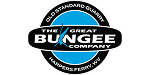Circular logo for The Great Bungee Company, with black, blue, and white colors. Text reads “Old Standard Quality,” “The Great Bungee Company,” and “Harpers Ferry, WV.”.