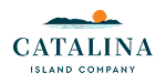 Catalina Island Company logo with an island silhouette, a rising or setting orange sun, and the words “Catalina Island Company” below the image.